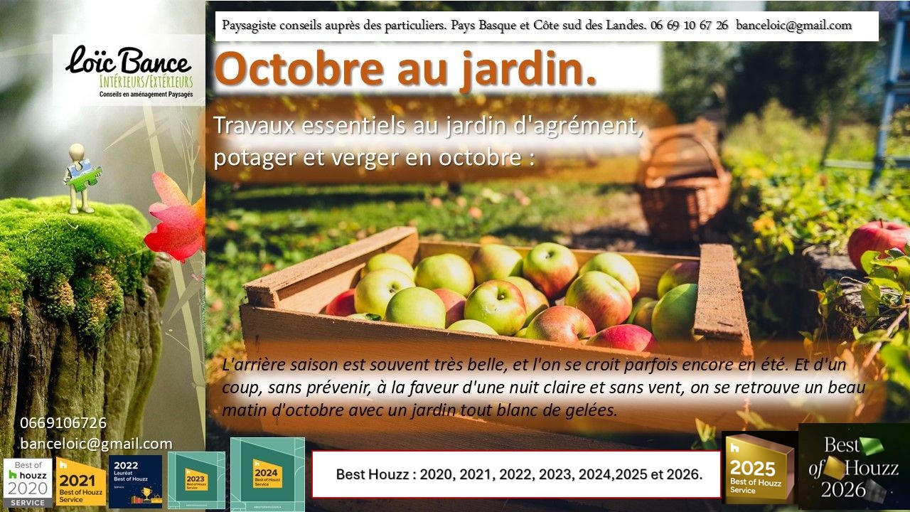Octobre 2026 au jardin par Bayonne paysages